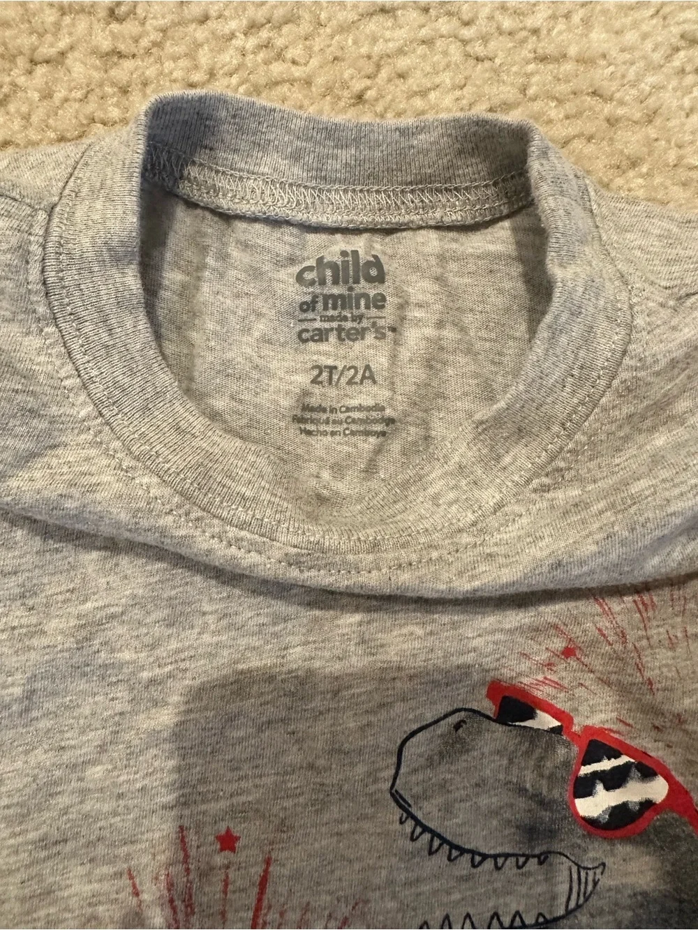 Carter's Navy overalls with Blue and Gray Tees